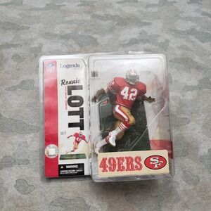 Vintage McFarlane NFL Legends Ronnie Lott Action Figure 49ers Red Series 2 New